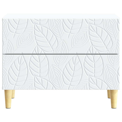 vidaXL Bedside Table White 62 x 34.5 x 48 cm Engineered Wood