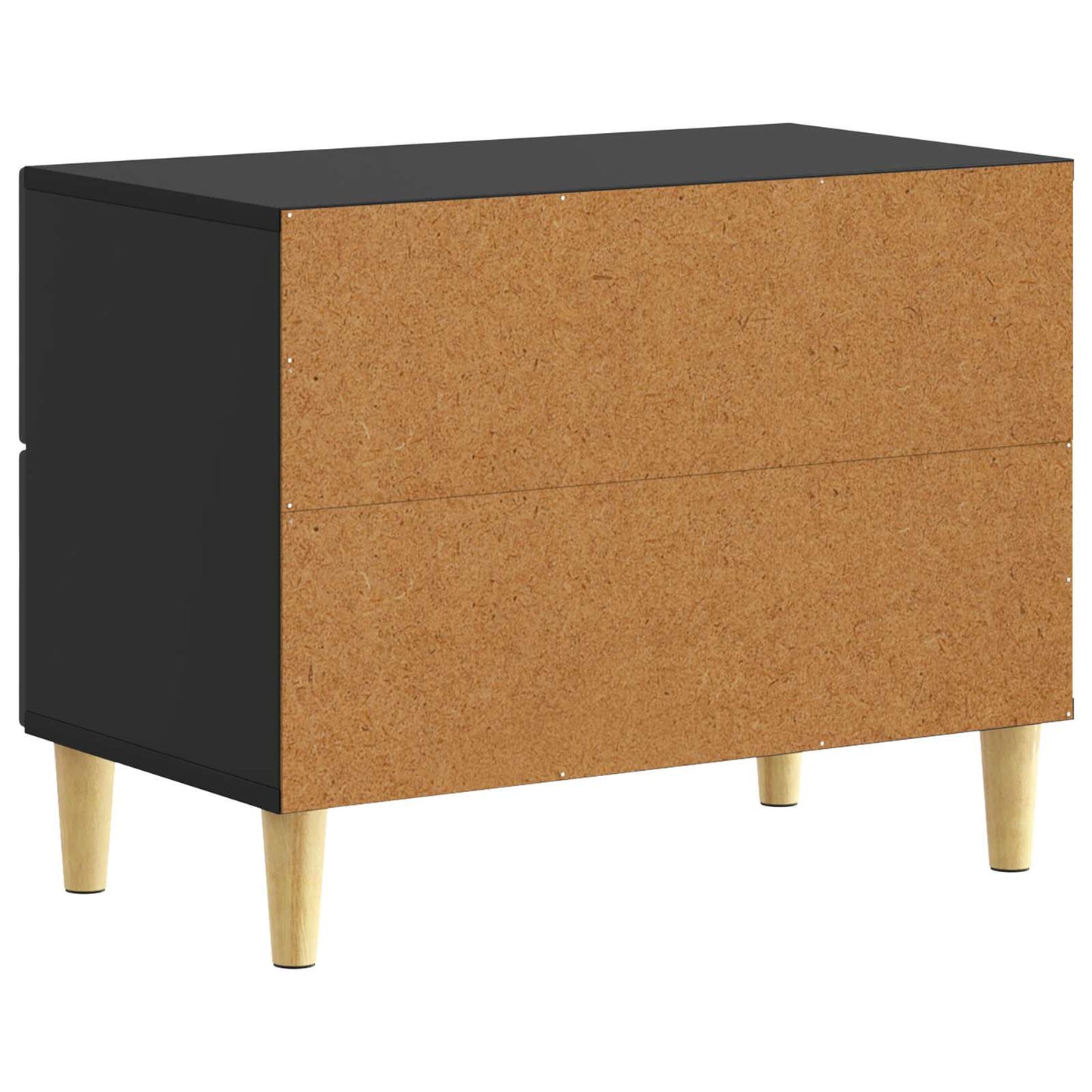 vidaXL Bedside Table Black 62 x 34.5 x 48 cm Engineered Wood