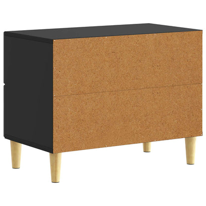 vidaXL Bedside Table Black 62 x 34.5 x 48 cm Engineered Wood