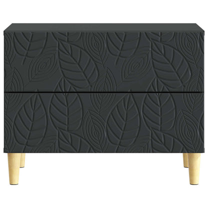 vidaXL Bedside Table Black 62 x 34.5 x 48 cm Engineered Wood