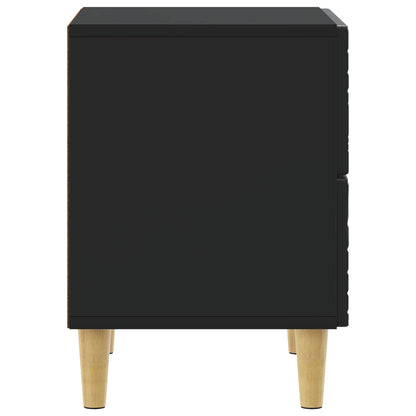 vidaXL Bedside Table Black 62 x 34.5 x 48 cm Engineered Wood