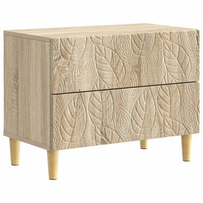 vidaXL Bedside Table Sonoma Oak 62 x 34.5 x 48 cm Engineered Wood