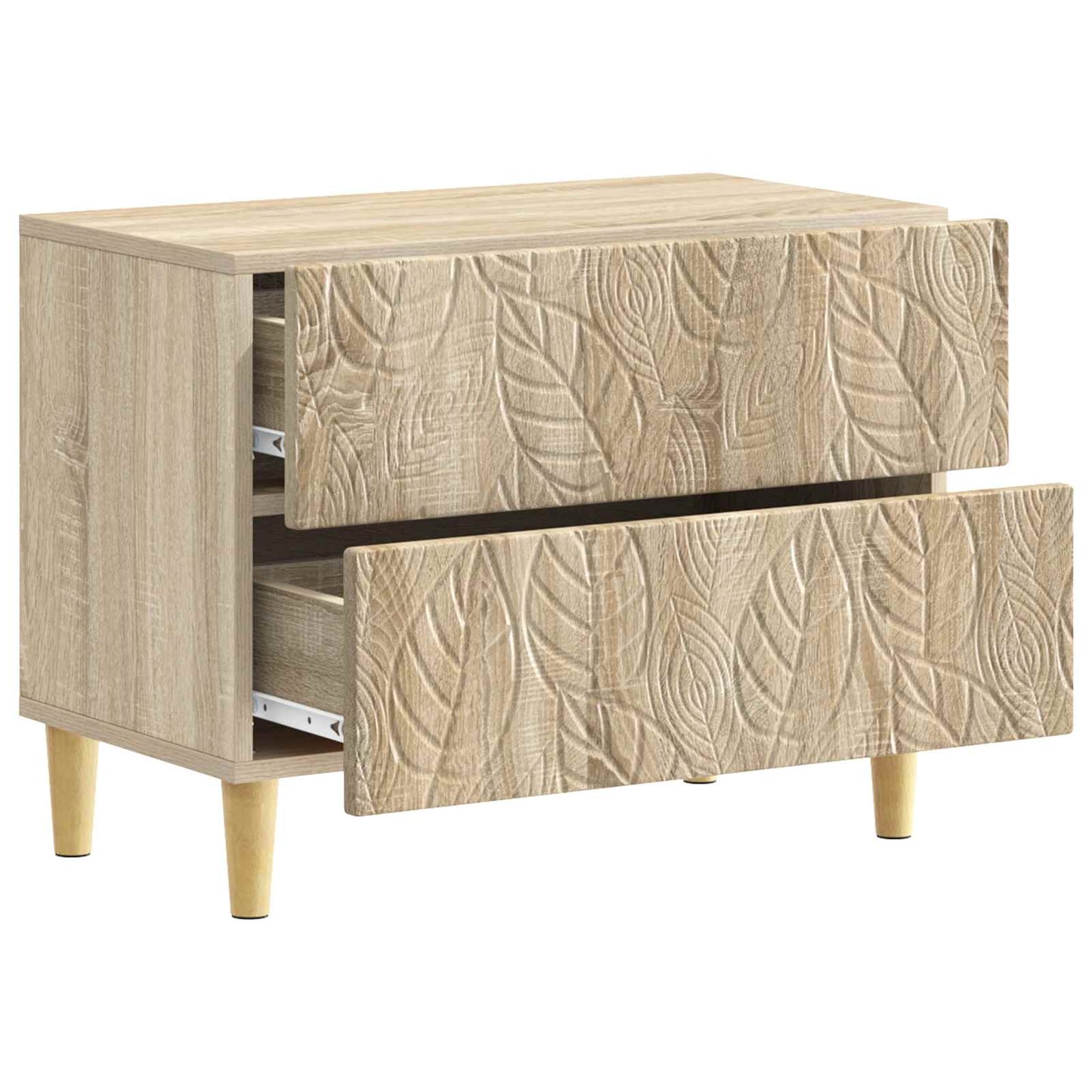vidaXL Bedside Table Sonoma Oak 62 x 34.5 x 48 cm Engineered Wood