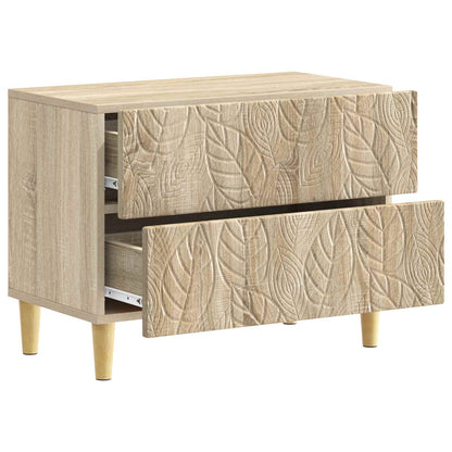vidaXL Bedside Table Sonoma Oak 62 x 34.5 x 48 cm Engineered Wood