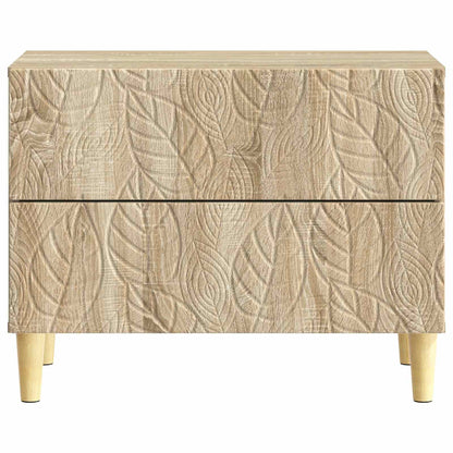 vidaXL Bedside Table Sonoma Oak 62 x 34.5 x 48 cm Engineered Wood