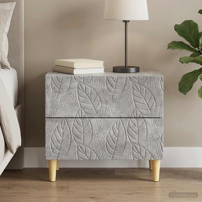 vidaXL Bedside Table Concrete Grey 62 x 34.5 x 48 cm Engineered Wood