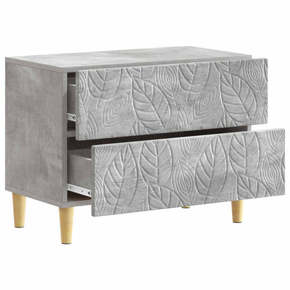 vidaXL Bedside Table Concrete Grey 62 x 34.5 x 48 cm Engineered Wood