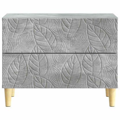 vidaXL Bedside Table Concrete Grey 62 x 34.5 x 48 cm Engineered Wood