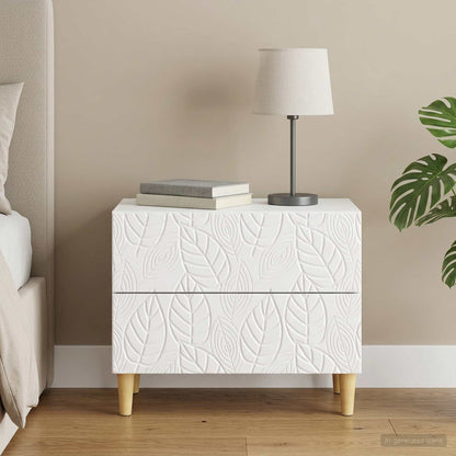 vidaXL Bedside Table High Gloss White 62 x 34.5 x 48 cm