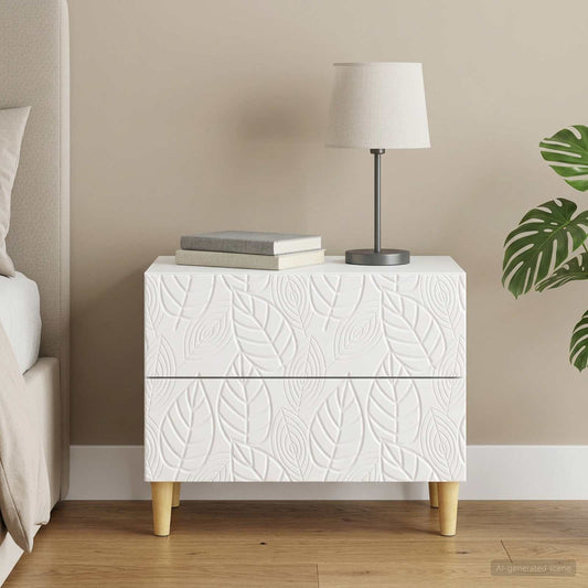 vidaXL Bedside Table High Gloss White 62 x 34.5 x 48 cm