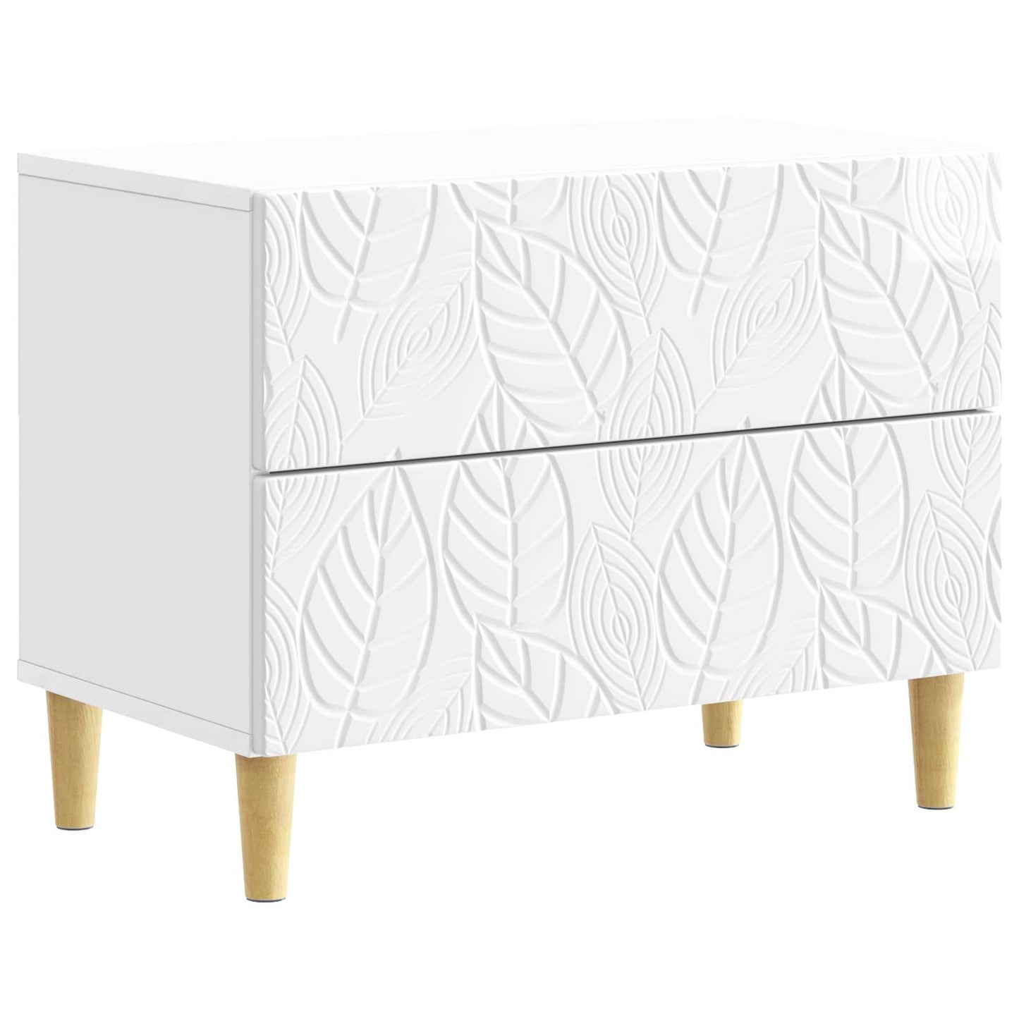 vidaXL Bedside Table High Gloss White 62 x 34.5 x 48 cm