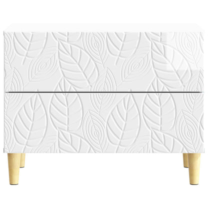 vidaXL Bedside Table High Gloss White 62 x 34.5 x 48 cm