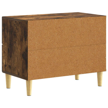 vidaXL Bedside Table Smoked Oak 62 x 34.5 x 48 cm Engineered Wood