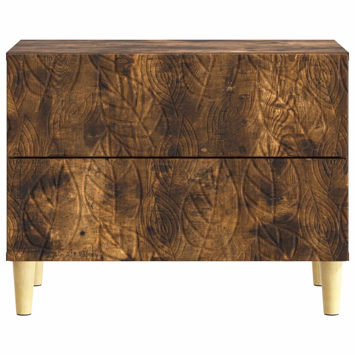 vidaXL Bedside Table Smoked Oak 62 x 34.5 x 48 cm Engineered Wood