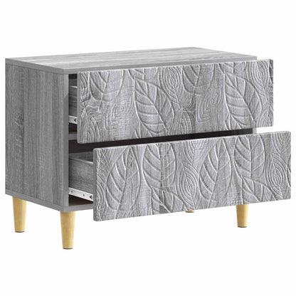 vidaXL Bedside Table Grey Sonoma 62 x 34.5 x 48 cm Engineered Wood