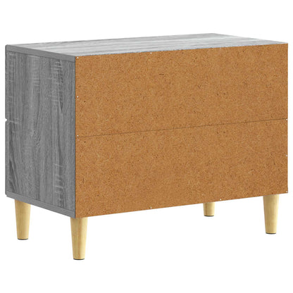 vidaXL Bedside Table Grey Sonoma 62 x 34.5 x 48 cm Engineered Wood