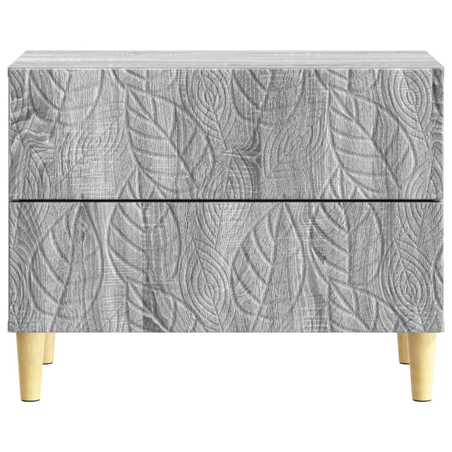 vidaXL Bedside Table Grey Sonoma 62 x 34.5 x 48 cm Engineered Wood