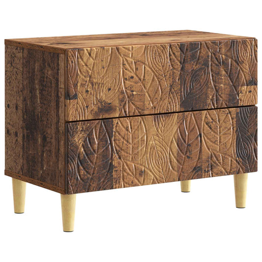 vidaXL Bedside Table Old Wood 62 x 34.5 x 48 cm Engineered Wood