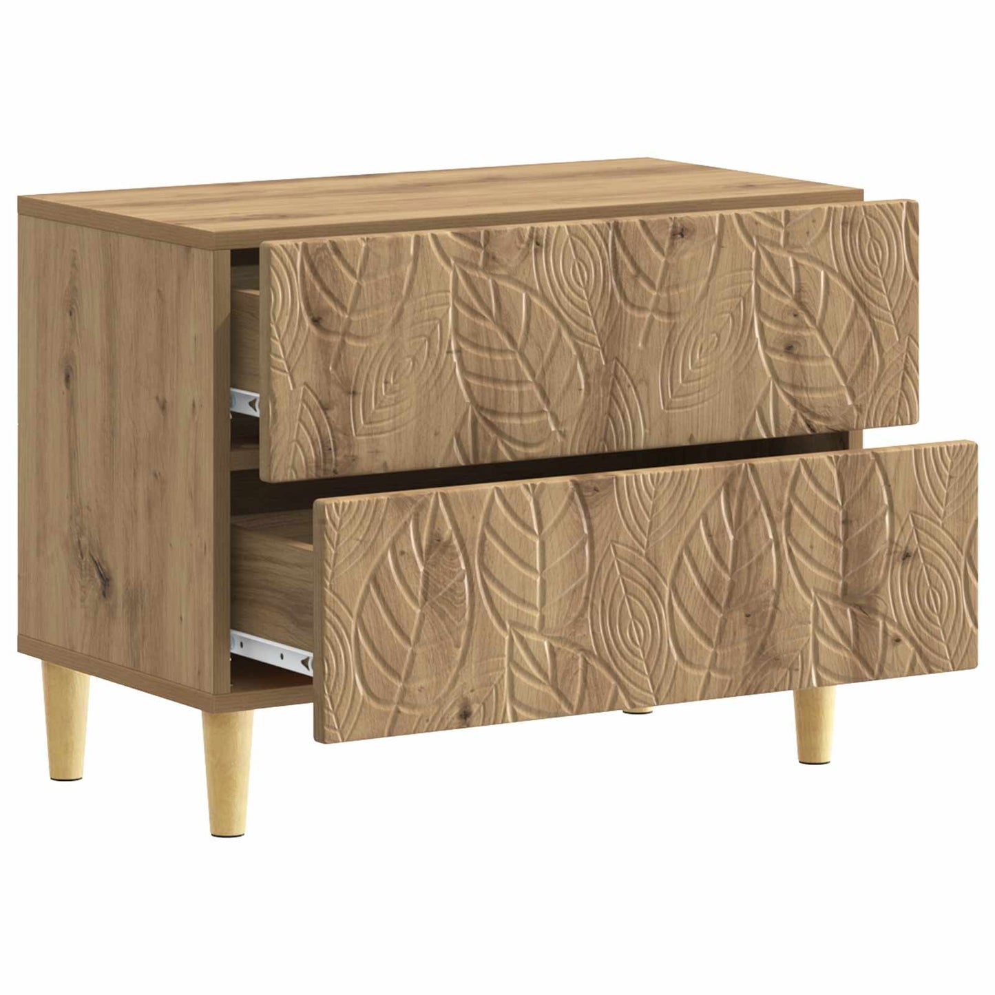vidaXL Bedside Table Artisan Oak 62 x 34.5 x 48 cm Engineered Wood