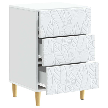 vidaXL Bedside Table White 43 x 39.5 x 66.5 cm Engineered Wood