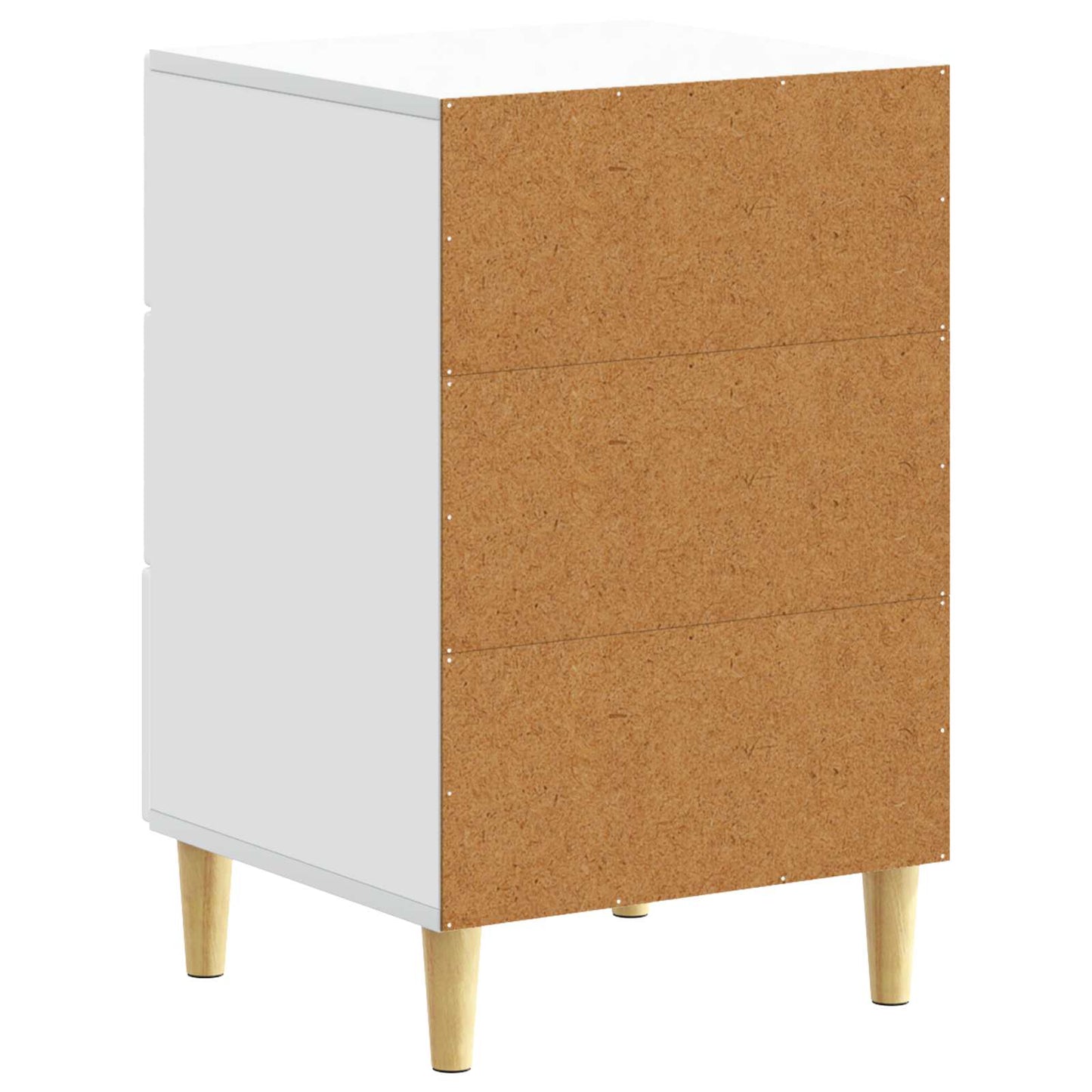 vidaXL Bedside Table White 43 x 39.5 x 66.5 cm Engineered Wood