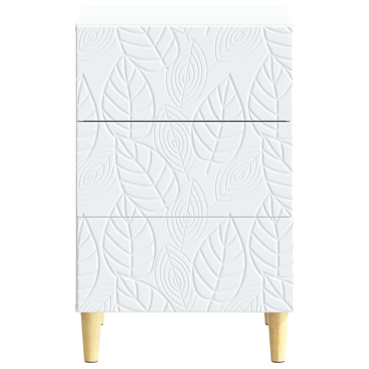 vidaXL Bedside Table White 43 x 39.5 x 66.5 cm Engineered Wood