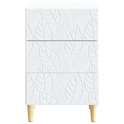 vidaXL Bedside Table White 43 x 39.5 x 66.5 cm Engineered Wood