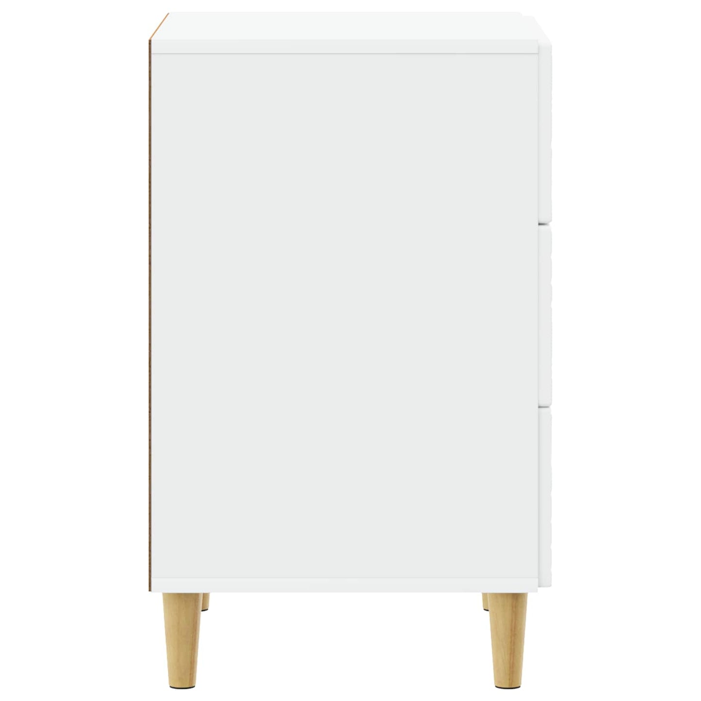 vidaXL Bedside Table White 43 x 39.5 x 66.5 cm Engineered Wood
