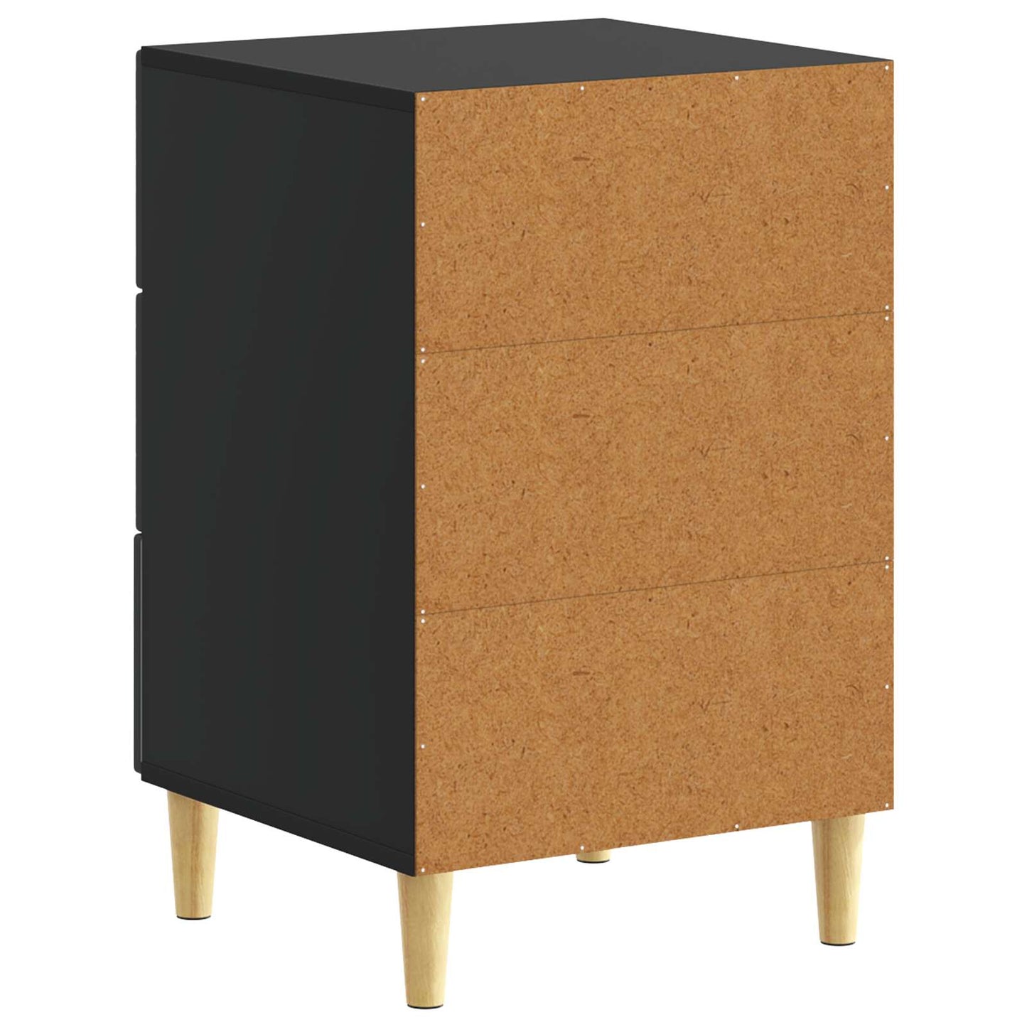 vidaXL Bedside Table Black 43 x 39.5 x 66.5 cm Engineered Wood
