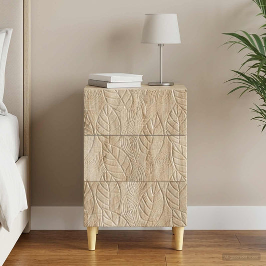 vidaXL Bedside Table Sonoma Oak 43 x 39.5 x 66.5 cm Engineered Wood