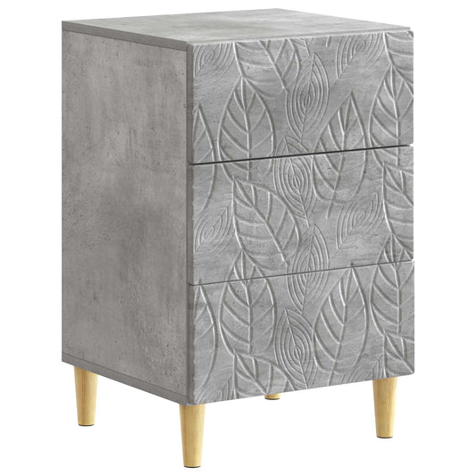 vidaXL Bedside Table Concrete Grey 43 x 39.5 x 66.5 cm Engineered Wood