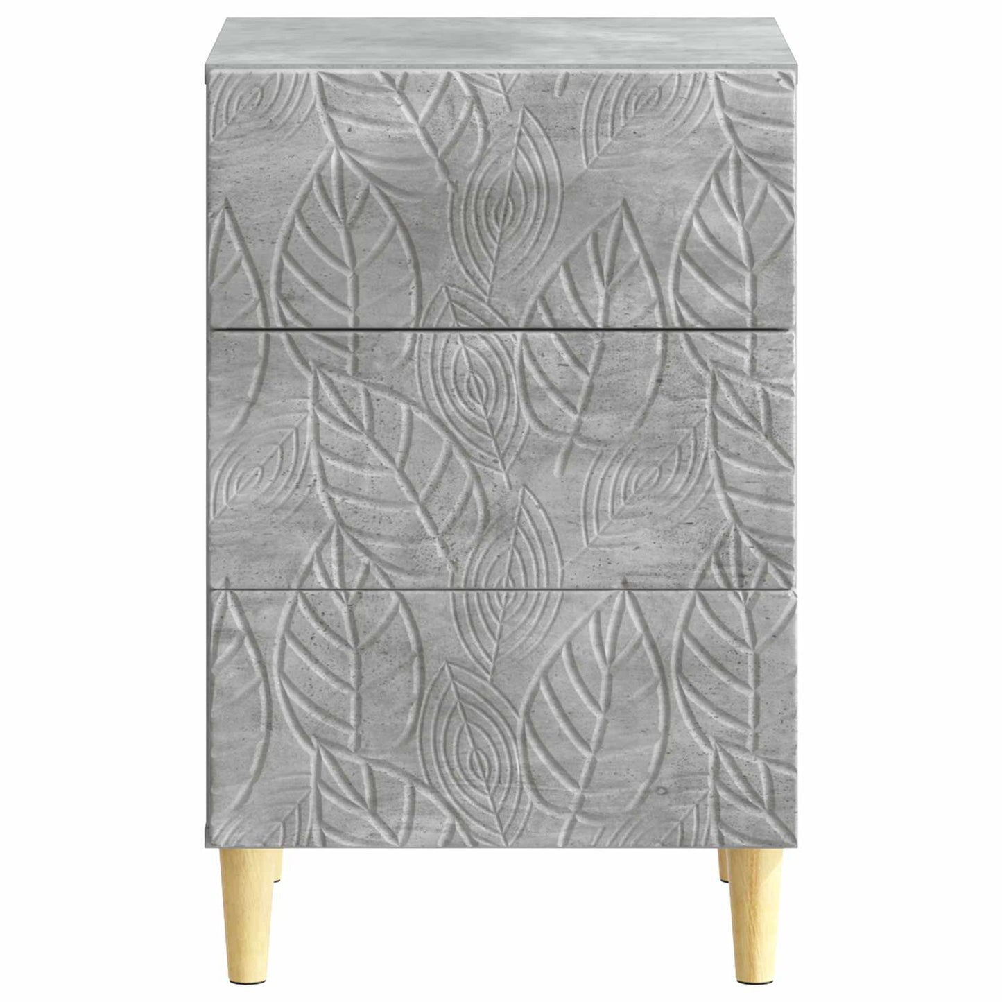 vidaXL Bedside Table Concrete Grey 43 x 39.5 x 66.5 cm Engineered Wood