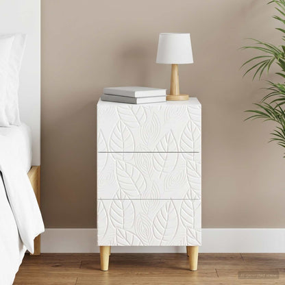 vidaXL Bedside Table High Gloss White 43 x 39.5 x 66.5 cm