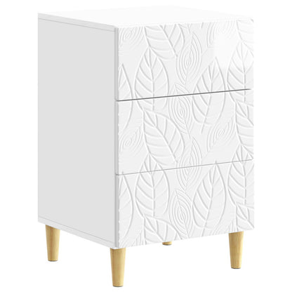 vidaXL Bedside Table High Gloss White 43 x 39.5 x 66.5 cm