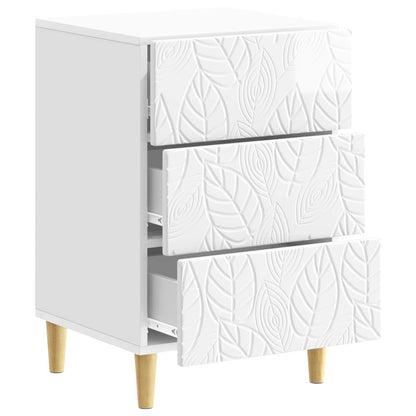 vidaXL Bedside Table High Gloss White 43 x 39.5 x 66.5 cm