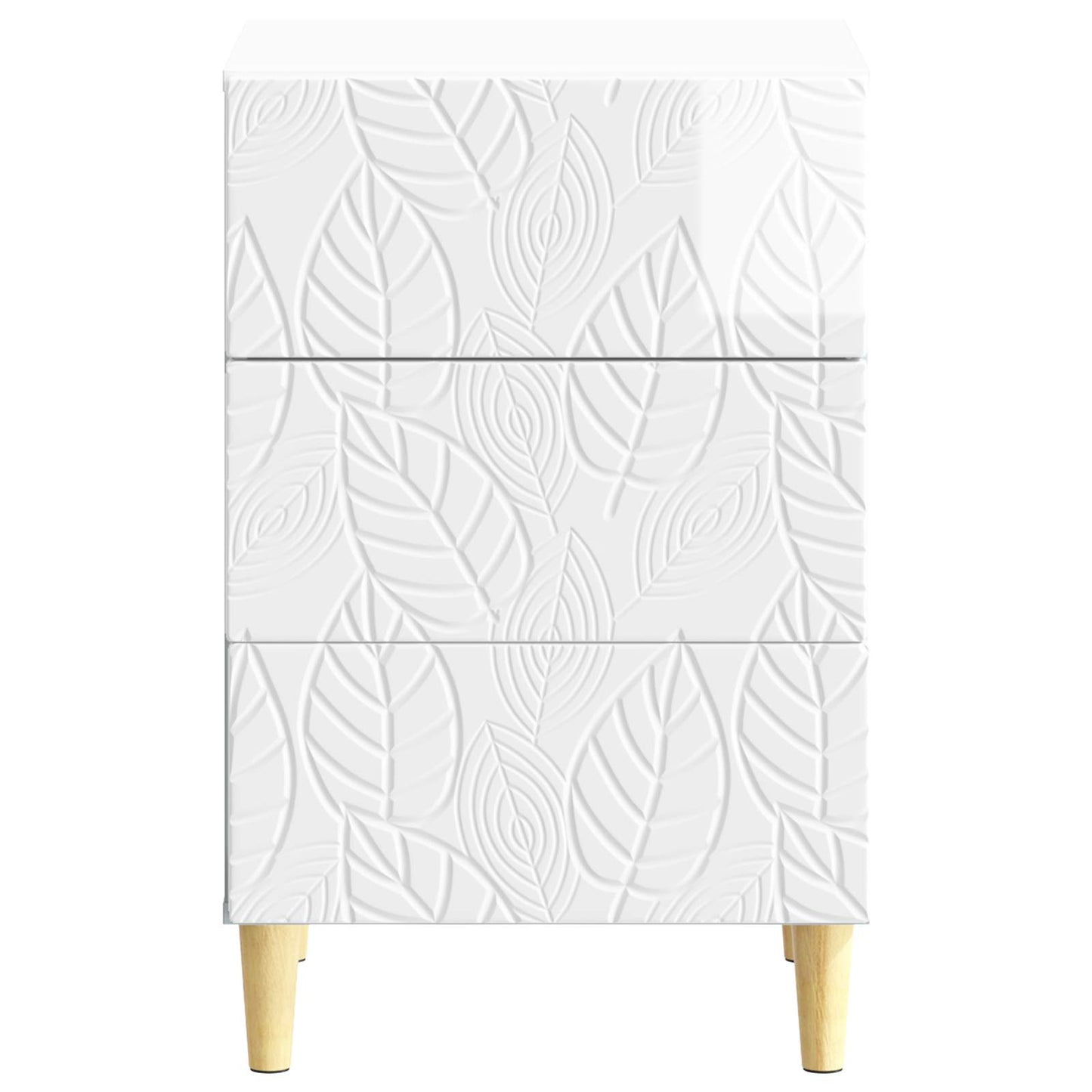 vidaXL Bedside Table High Gloss White 43 x 39.5 x 66.5 cm