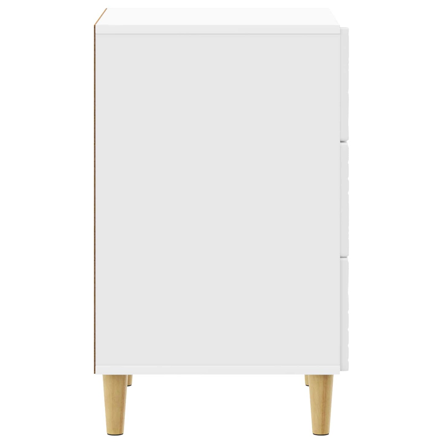 vidaXL Bedside Table High Gloss White 43 x 39.5 x 66.5 cm