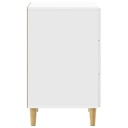 vidaXL Bedside Table High Gloss White 43 x 39.5 x 66.5 cm