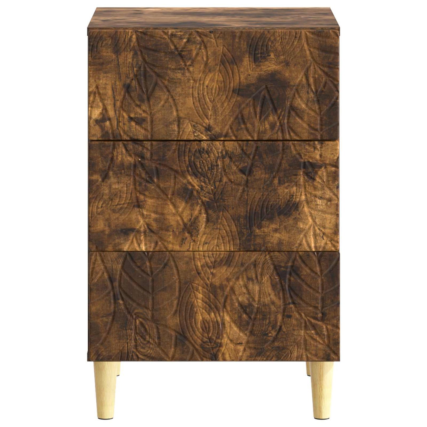 vidaXL Bedside Table Smoked Oak 43 x 39.5 x 66.5 cm Engineered Wood