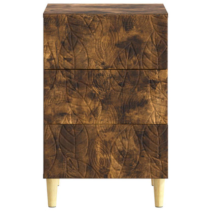 vidaXL Bedside Table Smoked Oak 43 x 39.5 x 66.5 cm Engineered Wood