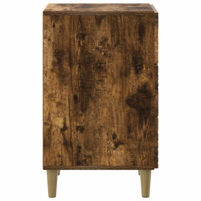 vidaXL Bedside Table Smoked Oak 43 x 39.5 x 66.5 cm Engineered Wood