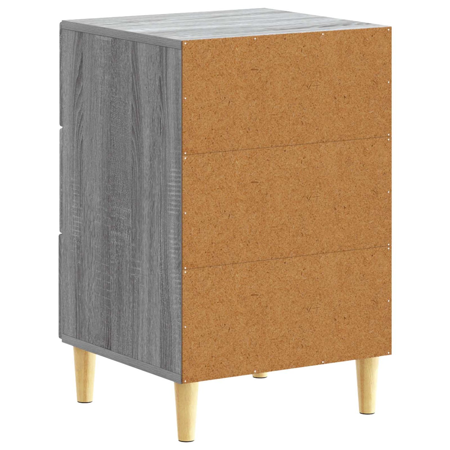 vidaXL Bedside Table Grey Sonoma 43 x 39.5 x 66.5 cm Engineered Wood
