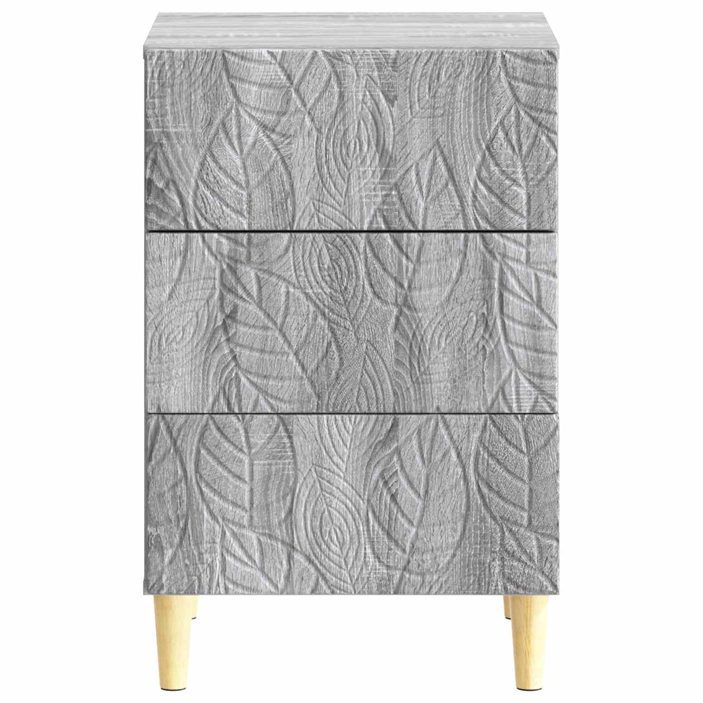vidaXL Bedside Table Grey Sonoma 43 x 39.5 x 66.5 cm Engineered Wood