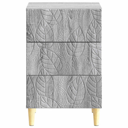 vidaXL Bedside Table Grey Sonoma 43 x 39.5 x 66.5 cm Engineered Wood