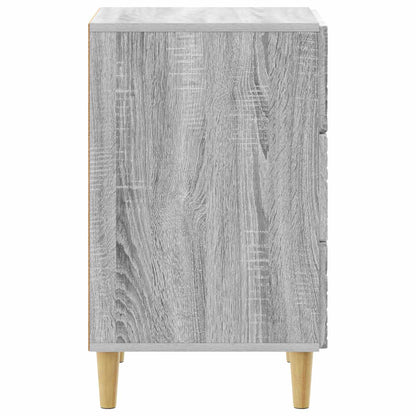 vidaXL Bedside Table Grey Sonoma 43 x 39.5 x 66.5 cm Engineered Wood