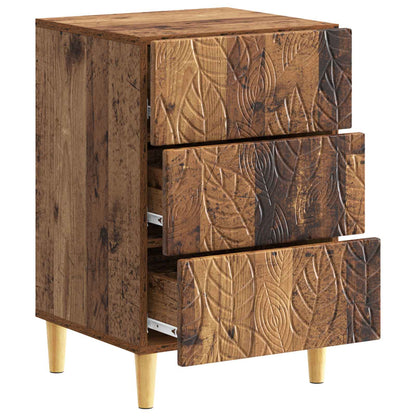 vidaXL Bedside Table Old Wood 43 x 39.5 x 66.5 cm Engineered Wood