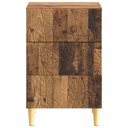 vidaXL Bedside Table Old Wood 43 x 39.5 x 66.5 cm Engineered Wood