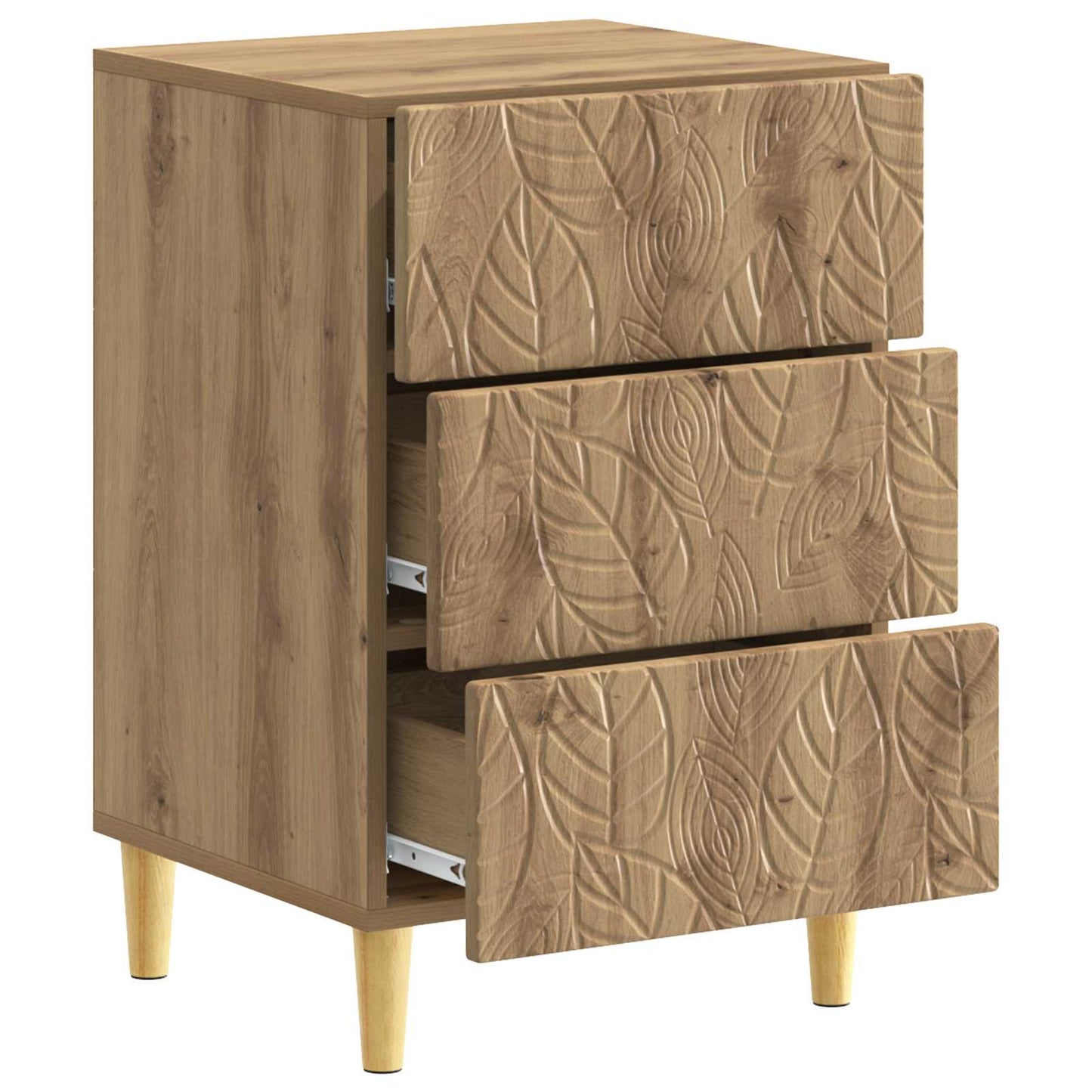 vidaXL Bedside Table Artisan Oak 43 x 39.5 x 66.5 cm Engineered Wood