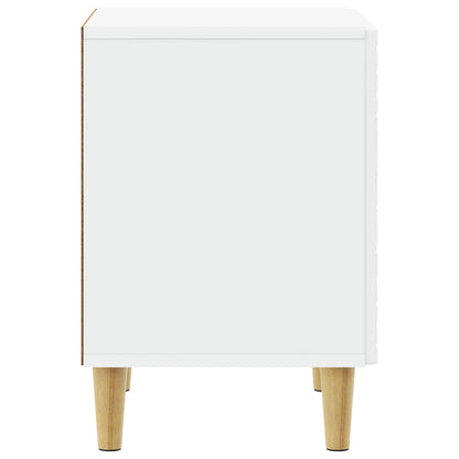 vidaXL Bedside Table White 43 x 34.5 x 50 cm Engineered Wood