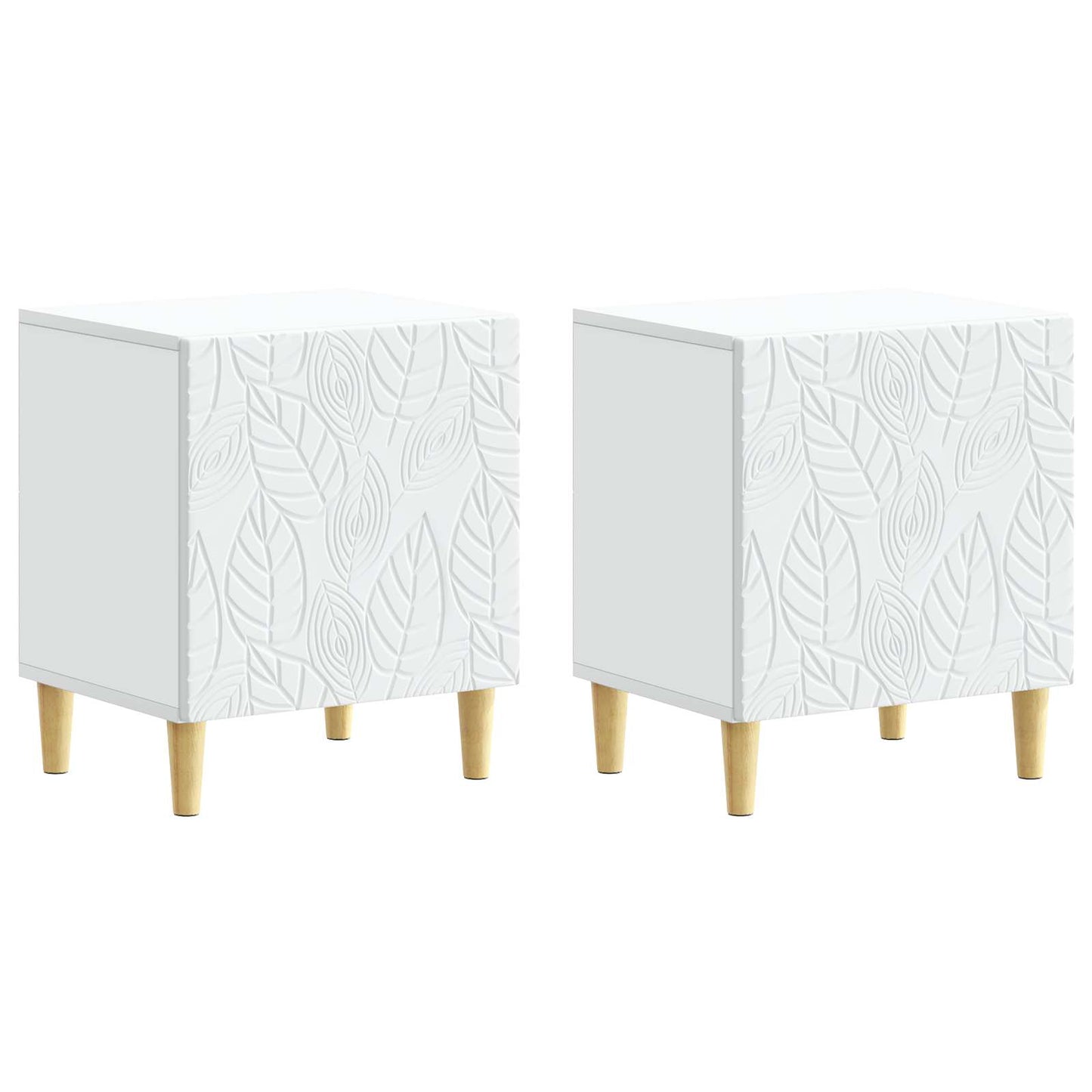 vidaXL Bedside Table 2 pcs White 43 x 34.5 x 50 cm Engineered Wood